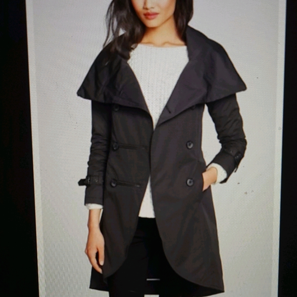 Mackage Malka Double Breasted Black Trench Coat